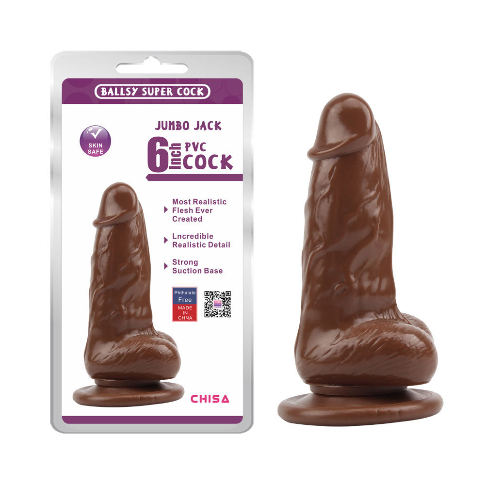 JUMBO JACK 6 Фаллоімітатор - Коричневий